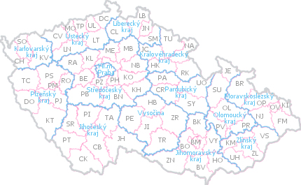 Prodejci palivového dřeva, dřevěné brikety - Mapa českých okresů